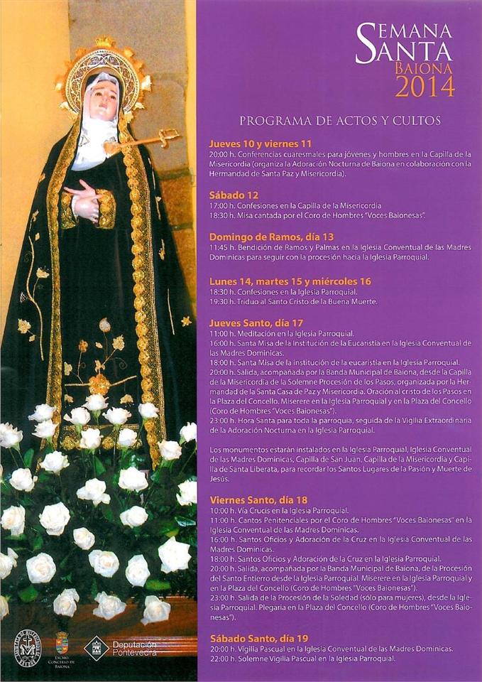 Semana Santa en Baiona 2014 Baiona / 
Bayona